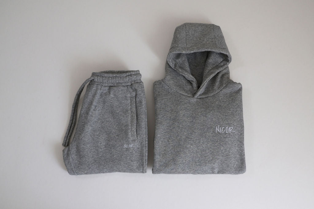 Marl grey tracksuit.